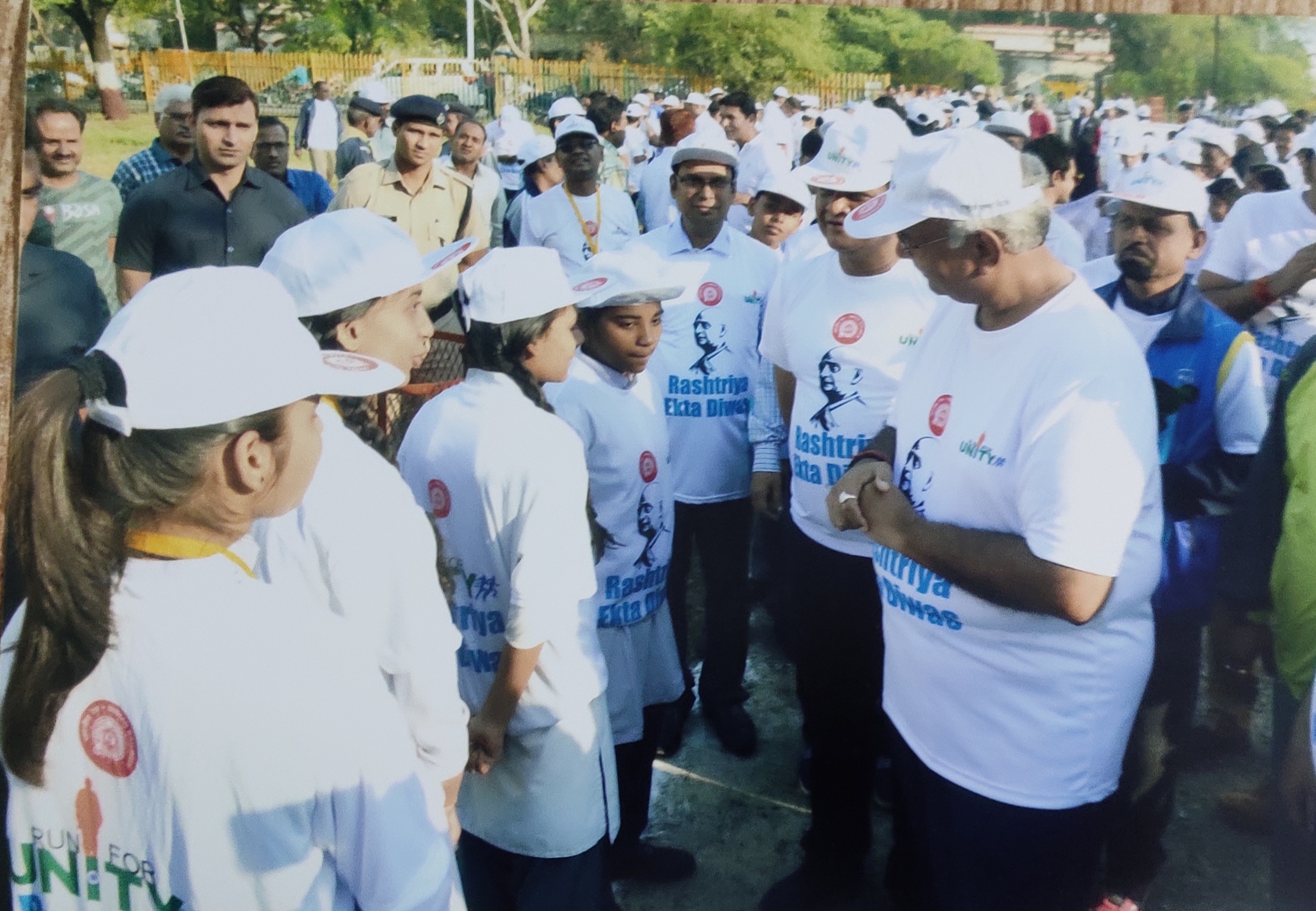 Respected GM talking to among student on NATION UNITY DAY